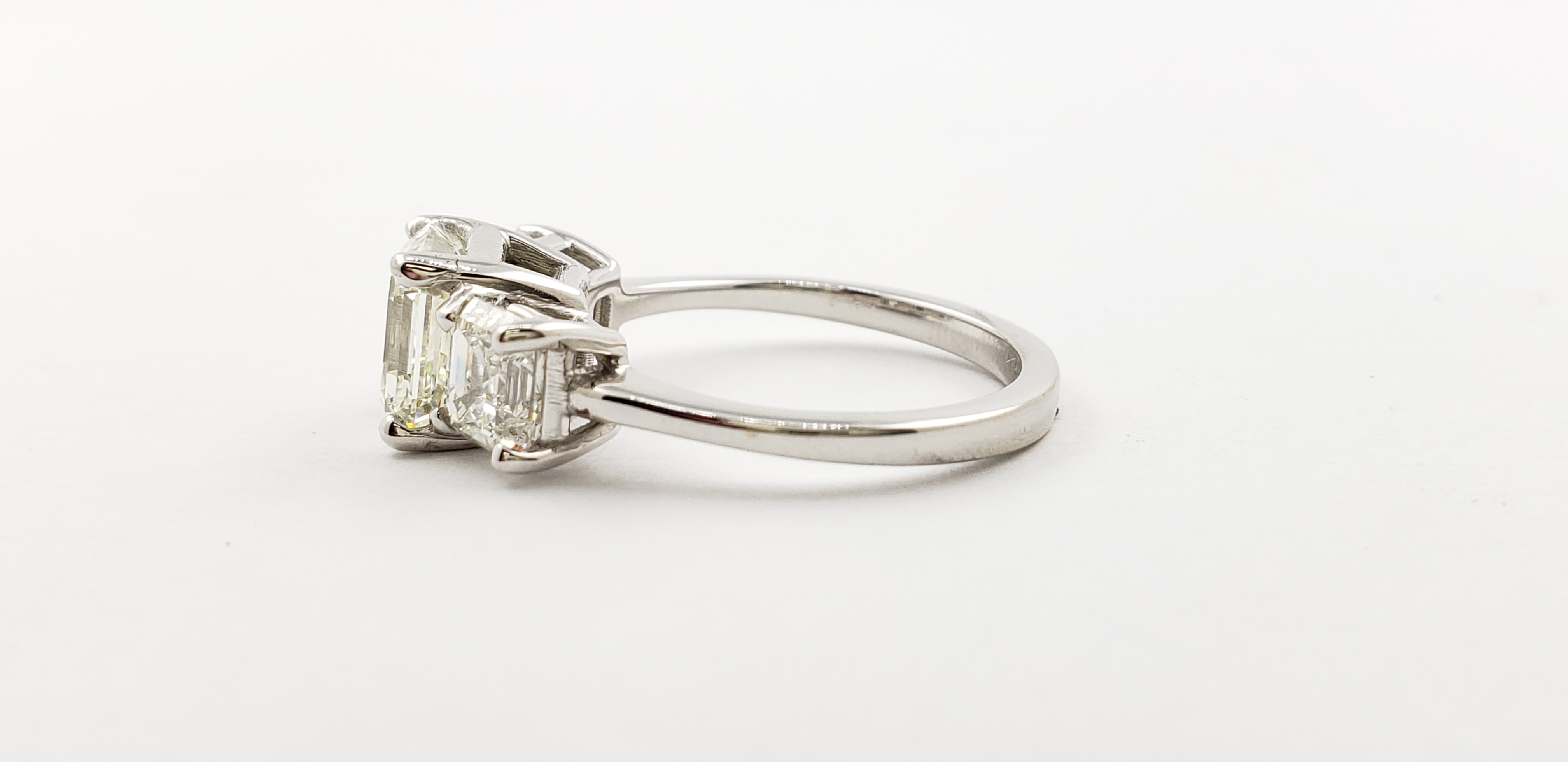 Three-Stone Asscher Cut Diamond Ring